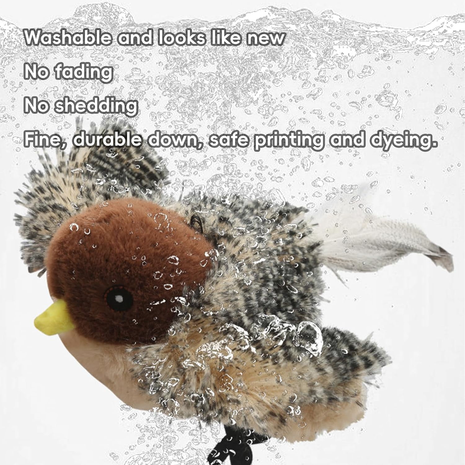 Flapping Bird Cat Toy, Sparrow, Rechargeable Interactive Flying Bird with Realistic Flapping Motion and Chirping Sounds, Touch Activated Kitten Toy for Indoor Cats