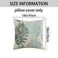 thumbnail image 7 of Unique Bargains 4 Pcs Soft Palm Leaf Pattern Cushion Case Green/Light Blue 18" x 18", 7 of 7