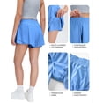 thumbnail image 4 of FITOP Women's High Waisted Running Shorts—Comfy Liner for Workout Athletic Gym Track Quick Dry,Blue,Size XL, 4 of 8