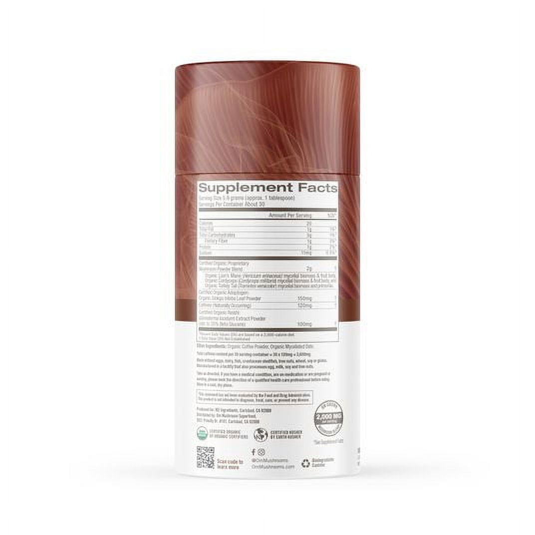 OM Mushroom Superfood Mushroom Coffee Blend, Organic - 6 x 6.24 oz
