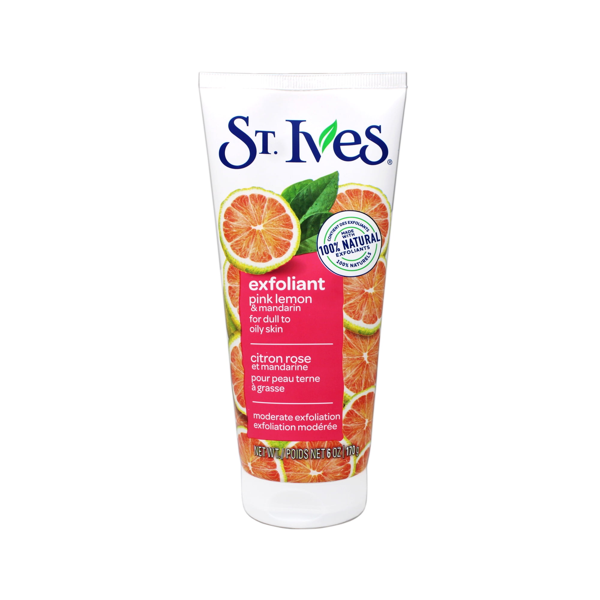 St. Ives Radiant Skin Face Scrub, Pink Lemon and Mandarin Orange, 6 OZ