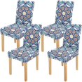 thumbnail image 1 of RYLABLUE Housse de Chaise Extensible Vintage et Style Protecteur de Siège pour Salle à Manger Hôtel Mariage Lot de 4, 1 of 5