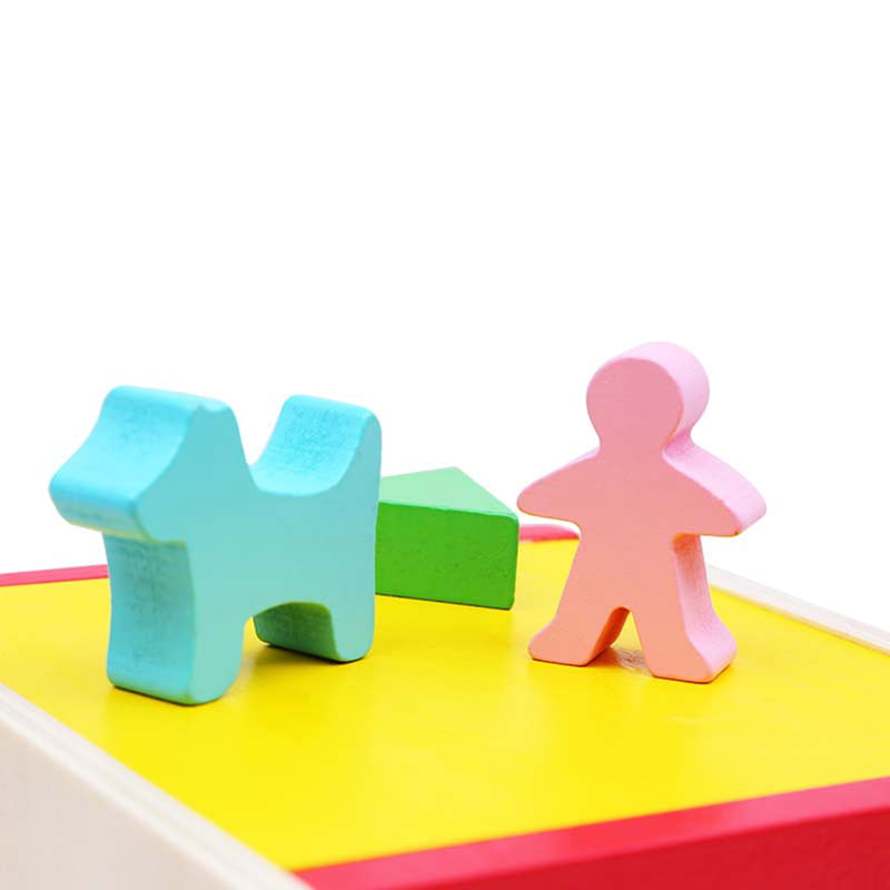 Probleem contrast postzegel Wooden Blind Box Early Education Touching Guessing Tactile Training Puzzle  Block Shape Color Recognition Wooden Toy for Children Toddler - Walmart.com