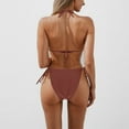 thumbnail image 4 of Bikini Sets for Women Halter Two Piece Swimsuit High Cut Tie Side Thong Bathing Suit Sexy Padded Swimwear Womens Swimsuit Sets, 4 of 6