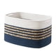 thumbnail image 2 of Cesta de cuerda de algodón para debajo del estante, cesta con asas, contenedor organizador, plato abierto Azul, 2 of 9