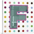 thumbnail image 1 of ARTCANVAS Fun Polka Dots Letter F Canvas Art Print - Size: 12" x 12" (0.75" Deep), 1 of 9