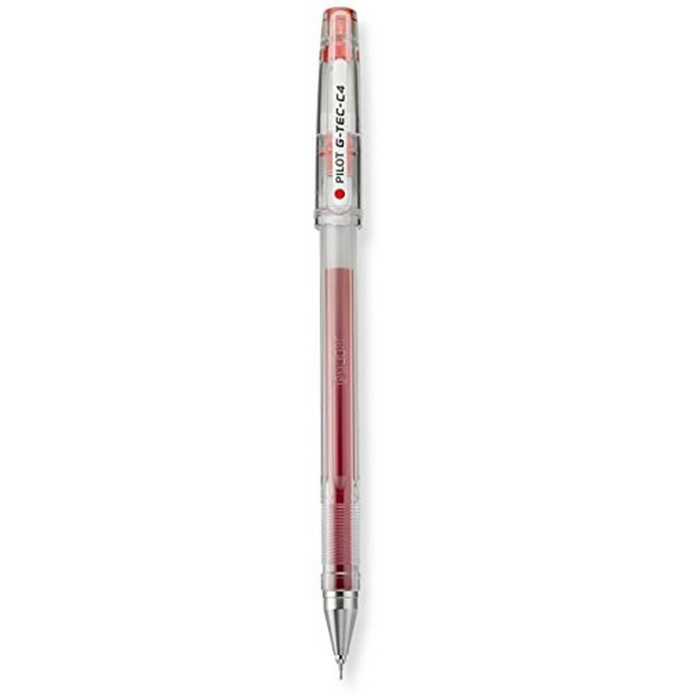 Pilot GTecC Gel Rolling Ball Pen Red Ink, Ultra Fine Point, 3COUNT
