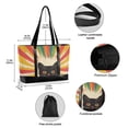 thumbnail image 2 of FORMRS Canvas Laptop Tote Bag for Women with 15.6" Computer Compartments Shoulder Handbag, Colorful Black Cat, 2 of 7