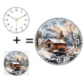 thumbnail image 5 of Round Decorative Clock: Welcome  Country Glass Wall Clock, Stream Creek  Covered Bridge  Decor Wall Clock  for Homes, Bars, Offices, Man Caves, Garages, And Living Rooms .Also Makes A Great Gift., 5 of 9