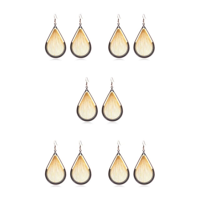 Qarigey 2 uds pendientes de gota de agua cuelgan moda Simple mujer personalidad única oreja larga gancho de alambre fiesta cumpleaños regalos Type2 NO2