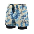thumbnail image 4 of Antqov Swim Trunks Men, Fashion Print Drawstring Brief Style Quick Dry Skinny Beach Swim Shorts for Training, Summer Comfy Gym Workout Swimsuit Casual Board Shorts, 4 of 4