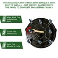thumbnail image 3 of 1 Pack 20 Inch Black Round Metal Plant Caddy with 360 °   Rotating and Lockable Wheels, Heavy-Duty 300 lb Capacity, 3 of 6