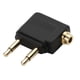 thumbnail image 2 of Adaptador de audio Conector de audio para auriculares Jack de 3,5 mm para auriculares de viaje en avión FLhrweasw El nuevo, 2 of 6