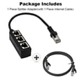 thumbnail image 4 of RJ45 Splitter 1 Male a 3 Femenino Ethernet Cable Adaptador de 24 cm Extensor de Rojoes ADSL reemplazable para el hogar 3 en 1 Inevent EL016060-01, 4 of 7