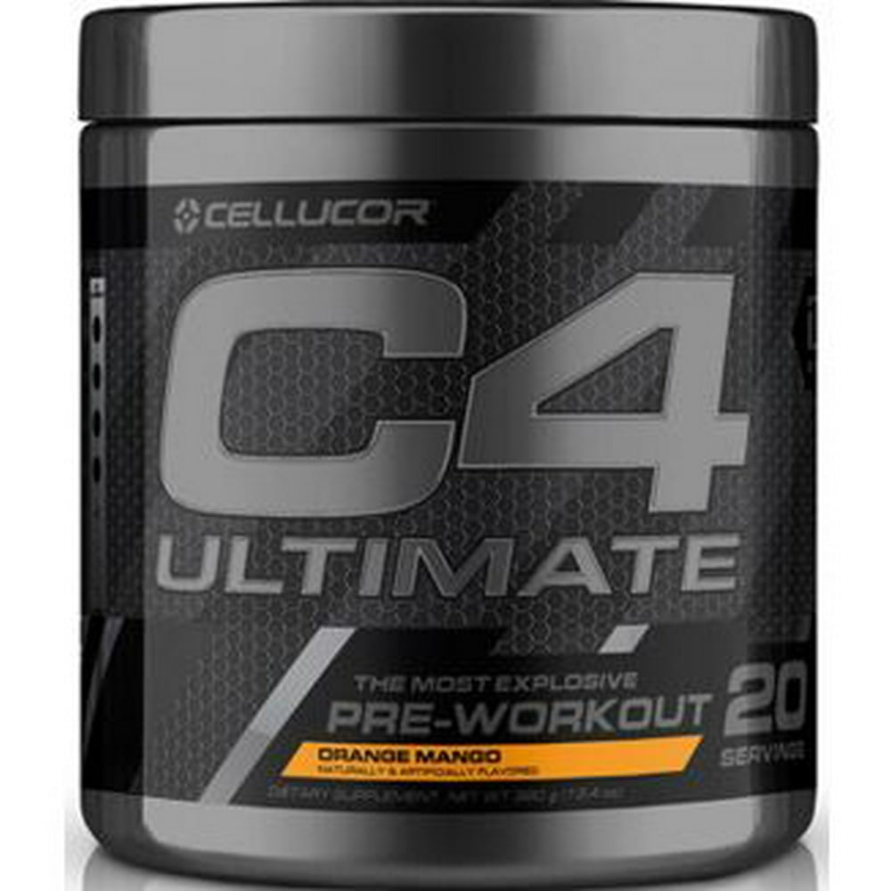 C4 Ultimate Pre Workout Powder, Orange Mango, 20 Servings