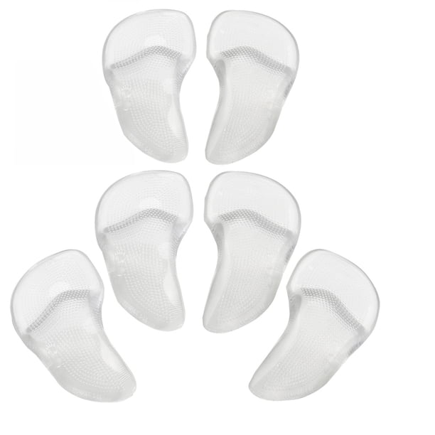 EeaseMX 3 pares de plantillas ortopédicas de apoyo para el arco del pie, almohadillas para zapatos talla S (transparentes)