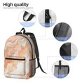 thumbnail image 5 of 17in Backpack With Pocket Adjustable Shoulder Strap Large Capacity Zipper Opening And Closing Double Pull Head Zipper For Work Travel Sports Peachpuff Marble_3, 5 of 8