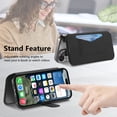 thumbnail image 4 of ELEHOLD Case for iPhone 16 Plus,2 in 1 Detachabl Wallet Plating Clear Case with Card Holder[Compatible with MagSafe Accessories],Black, 4 of 11