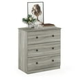 thumbnail image 3 of Furinno Tidur Simple Design 3-Drawer Dresser, French Oak Grey, 3 of 6