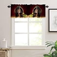 thumbnail image 4 of Wine Window Valance, Wine with Vintage Barrel Wine Bottles Farm Windows Curtain Valance for Cottage Kitchen Dining Room Canteens Home Decor, One Panel 54x18in, 4 of 6
