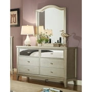 Dresser Mirrors Furniture Of America Malayah Dresser And Mirror Set Silver