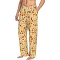 thumbnail image 2 of Uemuo Halloween Elements Pattern Men's Wide Leg Palazzo Lounge Pants with Pockets Light Weight Loose Comfy Casual Pajama Pants-Large, 2 of 9