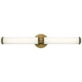 thumbnail image 1 of Kichler 45685NBRLED Indeco 27 in. LED Linear Bath Light, Natural Brass, 1 of 8