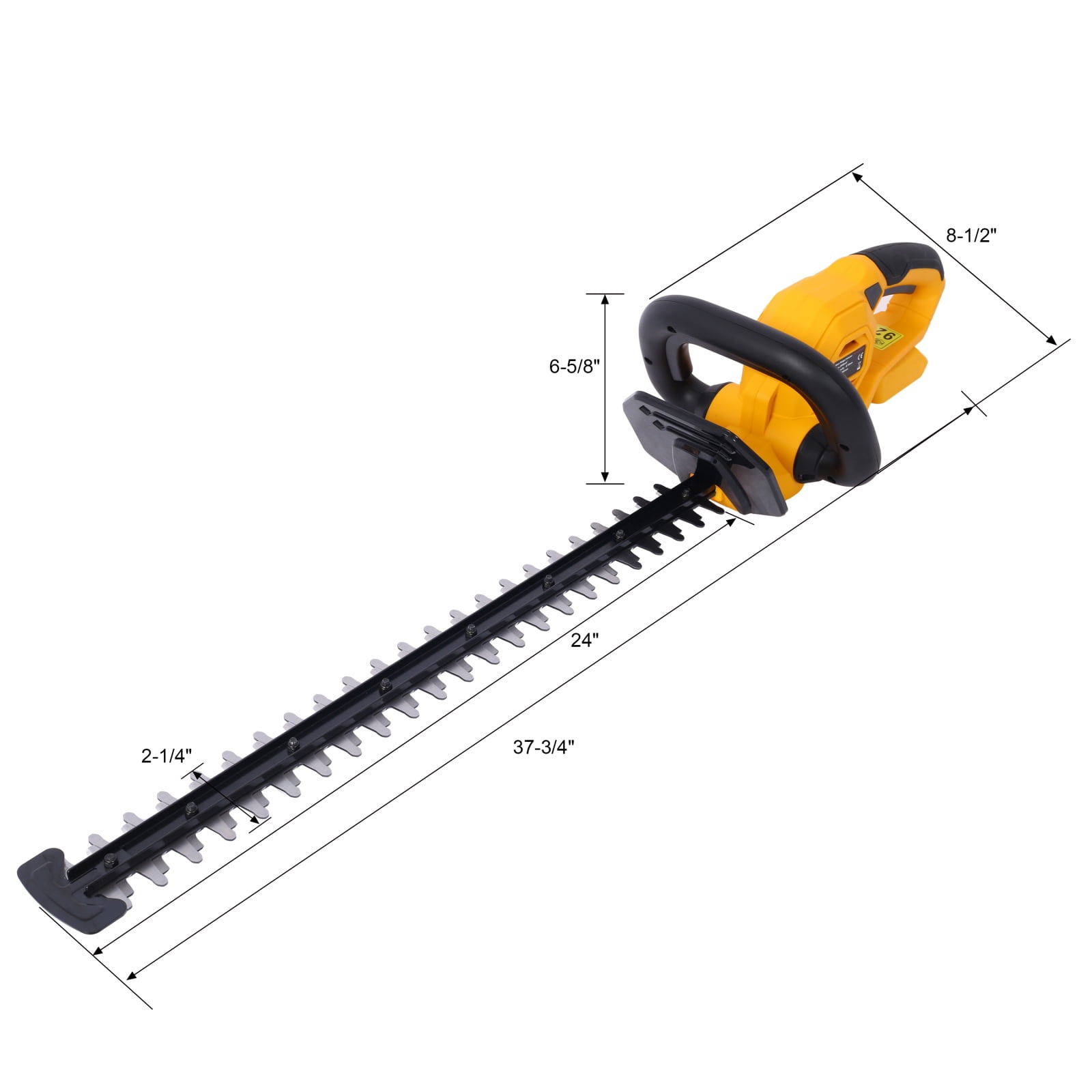 20V Cordless Hedge Trimmer, 22" Dual-Action Steel Blade with Battery & Charger, Cuts 3/4" Branches, 3000 Sq Ft per Charge