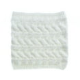 thumbnail image 1 of Qarigey Bufanda de alto nivel respetuosa con la piel, torcedura de frita, bufandas distintivas suaves para mujeres, estilo clásico de punto negro Sombreros Blanco Qarigey  AP009485-02B, 1 of 6