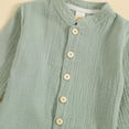 thumbnail image 5 of EnJoCho Toddler Boy Linen Outfit Baby Boy Fall Spring Clothes Set Button-Down Shirt Tops Cotton Linen Pants, 5 of 7