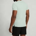 thumbnail image 5 of VgaVtl Short Sleeve Men's Tshirt Sports Summer Tops for Men Gym Green Casual Solid Fitness Loose Tops, 5 of 8