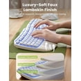 thumbnail image 4 of Ergonomic Wireless Keyboard and Mouse Combo, 4000mAh Rechargeable Backlit Keyboard with Lambskin Wrist Rest, Wave Keys, 10M Keystroke, USB-A/C Plug & Play for Windows Mac Chrome OS, 4 of 8