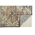 thumbnail image 3 of 8' X 11' Ivory Gold And Blue Floral Stain Resistant Area Rug, 3 of 7
