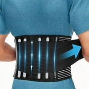 Glofit Back Brace for Men Lower BackBack Support Belt For WomenBreathable Lower Back Support Belt Pain Relief With 6 Stays for Heavy Lifting Herniated Disc, Sciatica, Scoliosis Size XL