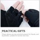 thumbnail image 5 of Soidarity 1 par de guantes de Fitness, manoplas de entrenamiento de levantamiento de pesas de medio dedo, accesorios de protección de manos portátiles Ropa Deportiva, Zapatos Negro S Soidarity OD027584-02, 5 of 6