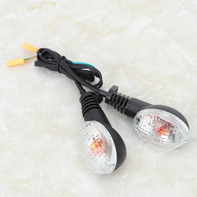 Lámpara de luz de señal de giro apta para modificación de motocicleta Kawasaki Para Ninja 250 (blanco y negro)