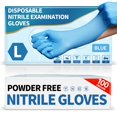thumbnail image 1 of Guantes Medguy de nitrilo sin polvo, 4.5 mil, azules, 100 piezas, 1 of 8