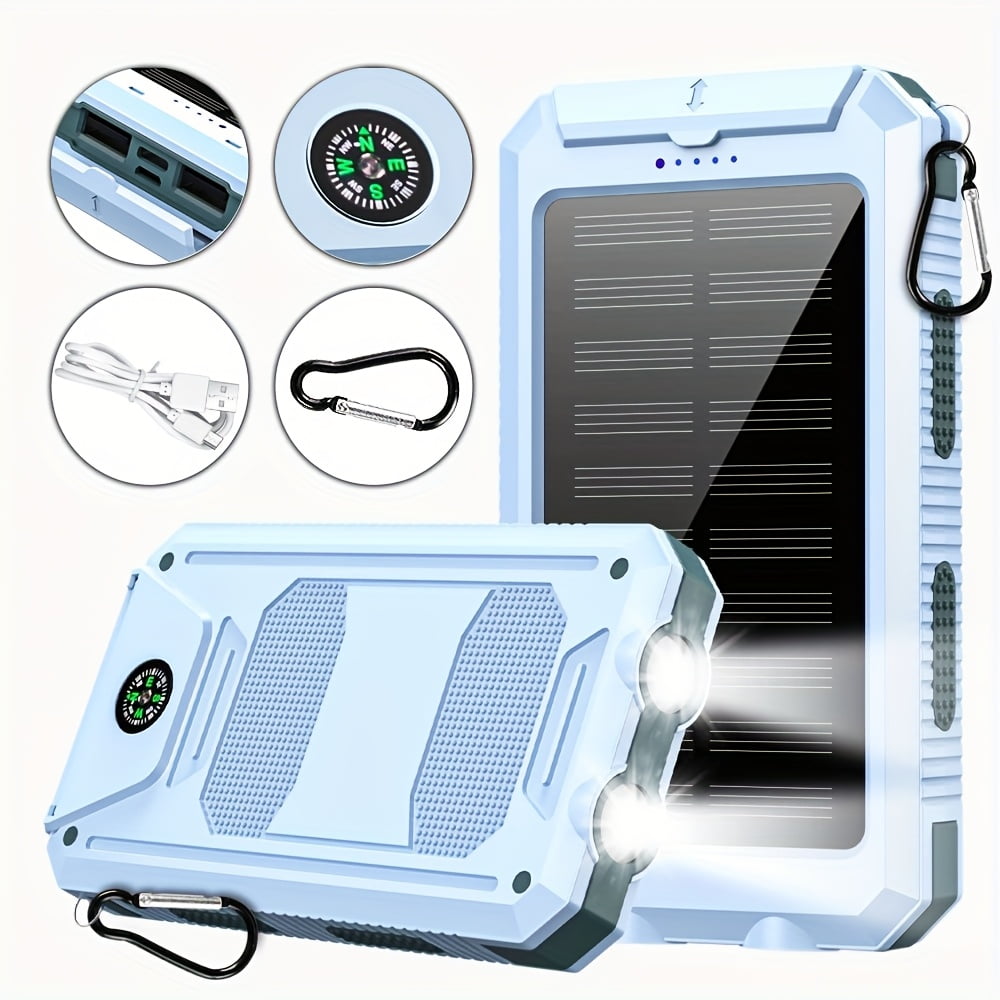 Solar Charger-40000mAh Solar Charger Power Bank -Portable Solar Phone Battery Panel Charger, QC3.0 Dual USB Port Battery Pack Charger Portable For All Cell Phones & Electronic Devices- Long Lasting