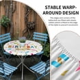 thumbnail image 2 of Happy Birthday Round Tablecloth for 55-60 Inch Tables, Fitted Table Cover with Elastic Edge, Colorful Words Waterproof Outdoor Table Cloth Protector for Patio Garden Dinner Picnic, 2 of 9
