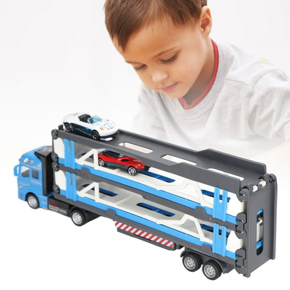 Transport Car Carrier Truck, Mega Hauler Truck Alloy Transport Car Carrier Truck Toy With Ejection Race Track For Children 59.1in