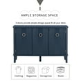 thumbnail image 5 of Atumon Accent Cabinet with 3 Doors, Modern Storage Cabinet Furniture, Wood Sideboard with Adjustable Shelves, Buffet Cabinet for Kitchen Living Room Entryway Hallway, 47.2"L x 15.7"W x 31.5"H, Blue, 5 of 10