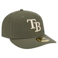thumbnail image 3 of Men's New Era Olive Tampa Bay Rays Tonal Florals 59FIFTY Fitted Hat, 3 of 5