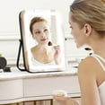thumbnail image 2 of Gymax 16'' x 12'' 3-Color LED Vanity Mirror 360° Rotation Dimmable Touch Control Black, 2 of 9