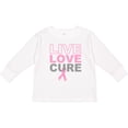 thumbnail image 3 of Inktastic Live Love Cure Breast Cancer Boys or Girls Long Sleeve Toddler T-Shirt, 3 of 5