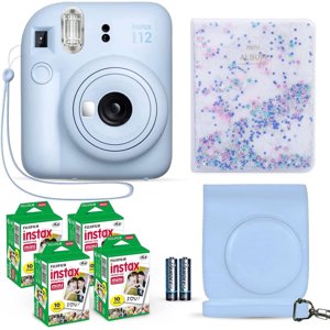Fujifilm Instax Mini 12 Instant Camera Bundle, Pastel Blue