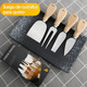 thumbnail image 2 of "Juego De Cuchillos Para Queso De Acero Inoxidable, 4 Piezas Belug,  Bordó ", 2 of 5