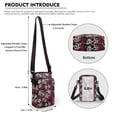thumbnail image 6 of HELLHERO Mexican Sugar Skulls Messenger Bag with with Adjustable Strap Crossbody Sling Bag Trendy Polyester, 6 of 7