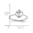 thumbnail image 2 of Primal Gold 14 Karat White Gold 5x3mm Pear Cubic Zirconia and Diamond Ring, 2 of 3