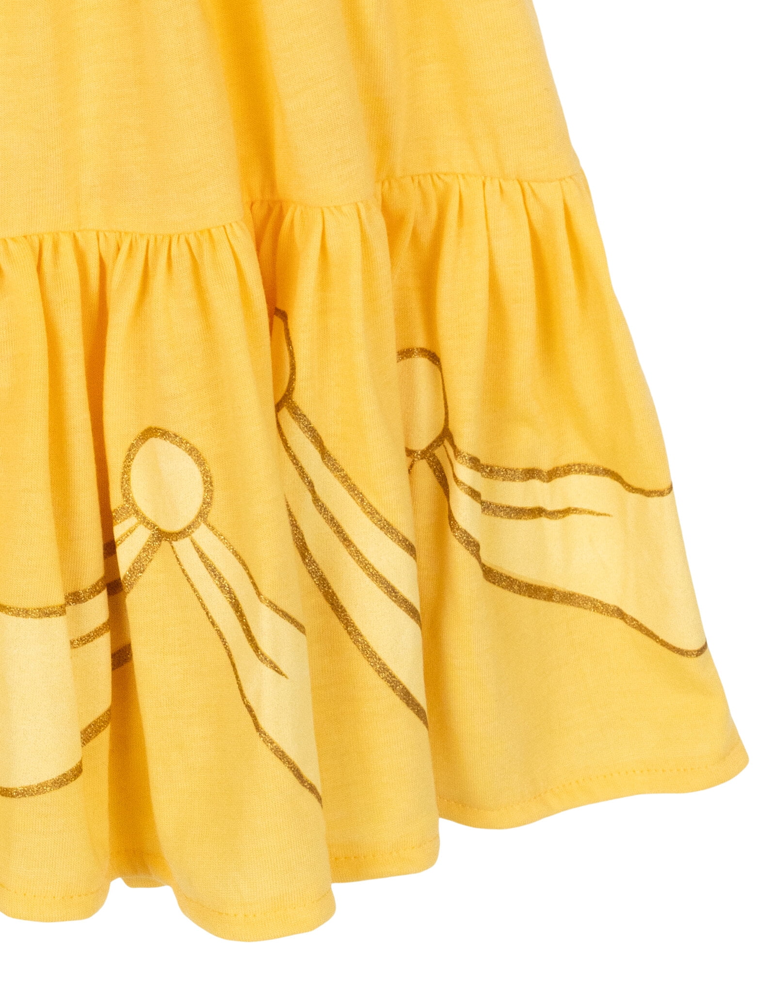 Disney Beauty and the Beast Big Girls' Cosplay Short Sleeve Dress Gold Yellow Belle