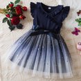 thumbnail image 2 of NIEWTR Robe Tutu à Volants à Étages pour Filles, Fête d'Anniversaire, Demoiselle d'Honneur, Mariage, Tout-Petit, Robe de Gala Formelle (Bleu, 4-5 Ans), 2 of 4